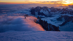 The Mont Blanc massif, near Chamonix, France