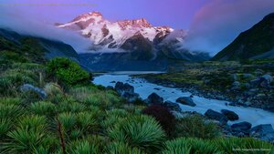Mount Sefton in Aoraki/Mount Cook National Park, South Island, New Zealand