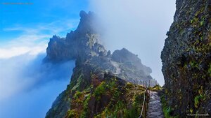 Mountain trail in Madeira, Portugal