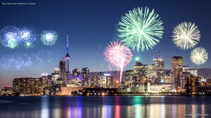 New Year's Eve fireworks in Toronto