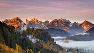 Neuschwanstein Castle in southern Bavaria, Germany