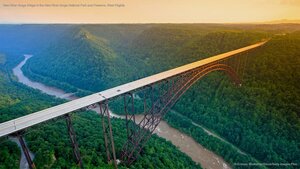 New River Gorge Bridge in the New River Gorge National Park and Preserve, West Virginia