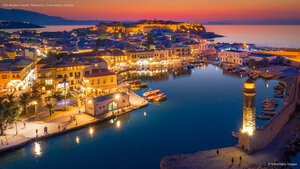 Old Venetian harbor, Rethymno, Crete Island, Greece