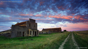 Old general store of Bents, Saskatchewan, Canada