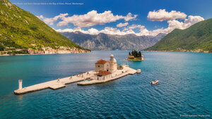 Our Lady of the Rocks and Saint George Island in the Bay of Kotor, Perast, Montenegro