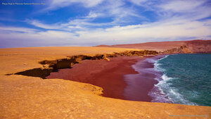 Playa Roja in Paracas National Reserve, Peru