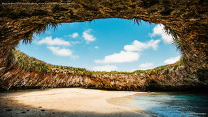 Playa del Amor in the Marietas Islands, off the coast of Puerto Vallarta, Mexico