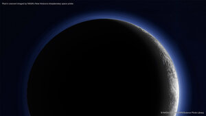 Pluto's crescent imaged by NASA's New Horizons interplanetary space probe