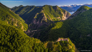 Poenari Castle on Mount Cetatea, Făgăraș Mountains, Romania