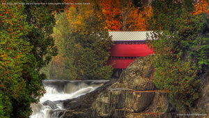 Pont Rouge (Red Bridge) over the Palmer River in Sainte-Agathe-de-Lotbinière, Quebec, Canada
