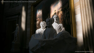 Portrait Monument of women's suffrage pioneers, Capitol Rotunda, Washington, DC