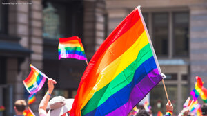 Rainbow flags at New York Pride