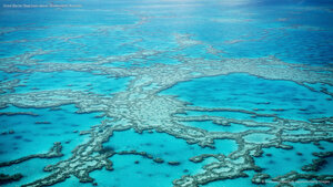 Great Barrier Reef from above, Queensland, Australia