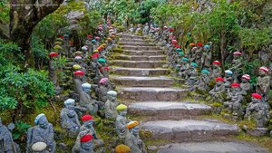 Rakan statues at Daisho-in Temple, Miyajima, Japan