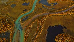 Rapa River delta in Sarek National Park, Sweden