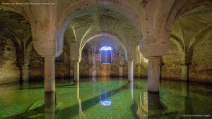 Flooded crypt, Basilica of San Francesco, Ravenna, Italy