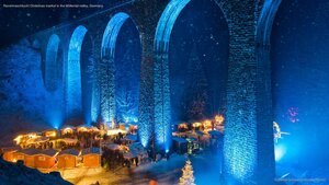 Ravennaschlucht Christmas market in the Höllental valley, Germany