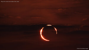 'Ring of fire' annular solar eclipse, Doha, Qatar