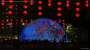 'Rising Moon' lantern to celebrate the Mid-Autumn Festival in Hong Kong's Victoria Park