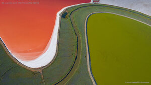 Salt evaporation ponds in San Francisco Bay, California