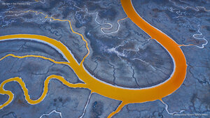Salt flats in San Francisco Bay