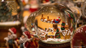 Christmas market scene in Germany