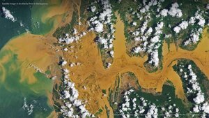 Satellite image of the Mania River in Madagascar
