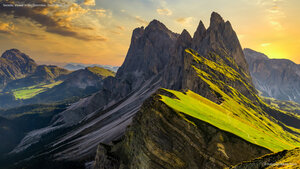 Seceda, a peak in the Dolomites, South Tyrol, Italy