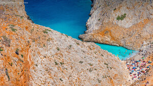 Seitan Limania Beach in Crete, Greece
