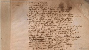 Shakespeare's handwriting from the play 'Sir Thomas More,' British Library, London