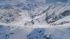 Ski touring in the High Tauern mountain range near Bad Gastein, Austria