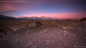 Sky Rock petroglyphs in the Volcanic Tablelands near Bishop, California