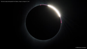 Total solar eclipse photographed from Madras, Oregon on August 21, 2017