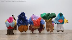 Soundsuits by artist Nick Cave at Carriageworks in Sydney, Australia, in 2016