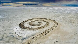 ‘Spiral Jetty’ at Great Salt Lake, Utah