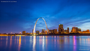 The Gateway Arch in St. Louis, Missouri