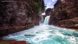 St. Mary Falls in Glacier National Park, Montana