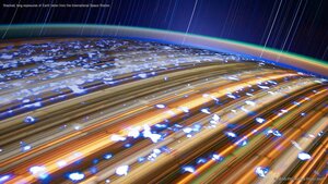 Stacked, long exposures of Earth taken from the International Space Station