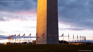Sunset at the Washington Monument, Washington, DC
