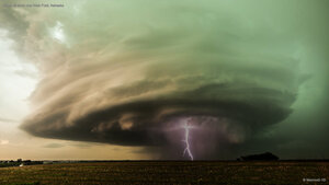 Supercell storm over West Point, Nebraska