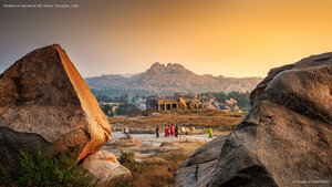 Temples on Hemakuta Hill, Hampi, Karnataka, India