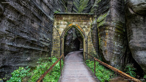 The Gothic Gate in the Adršpach-Teplice Rocks, Czechia