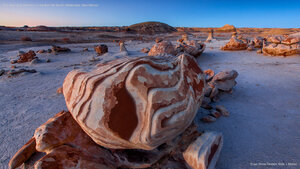 The 'Alien Egg Hatchery' in the Bisti/De-Na-Zin Wilderness, New Mexico