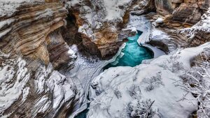 The Athabasca River in Jasper National Park in Alberta, Canada