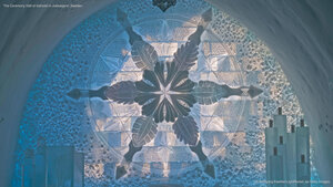 The Ceremony Hall of Icehotel in Jukkasjarvi, Sweden
