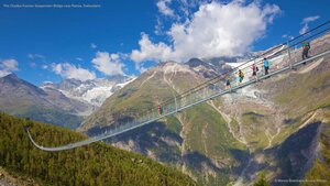The Charles Kuonen Suspension Bridge near Randa, Switzerland