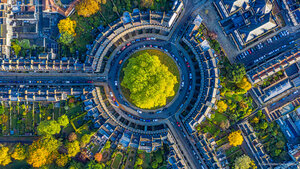 The Circus townhouses in Bath, Somerset, England