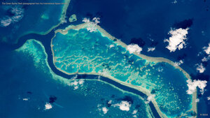 The Great Barrier Reef photographed from the International Space Station