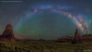 The Milky Way over Capitol Reef National Park in Utah