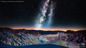 The Milky Way over Zabriskie Point, Death Valley, California